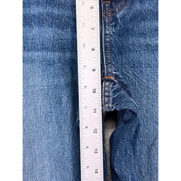 Madewell Super Wide Leg Jeans 24P Petite Womens Blue Wash Denim - Picture 4 of 9